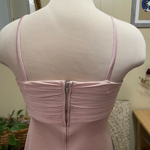 Vintage 1970s Light Pink dress. Size 7/8 ALERT needs new zipper - Picture 6 of 6